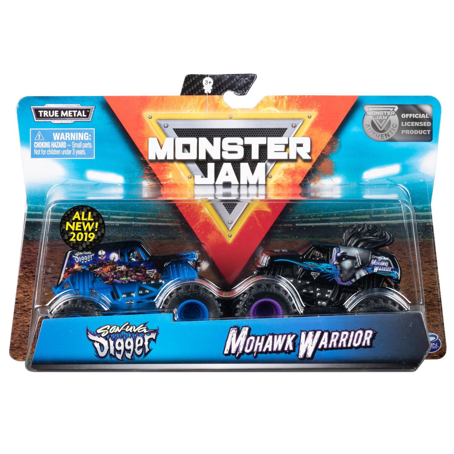 Monster Jam, Official Son-uva Digger Vs. Mohawk Warrior Die-Cast ...