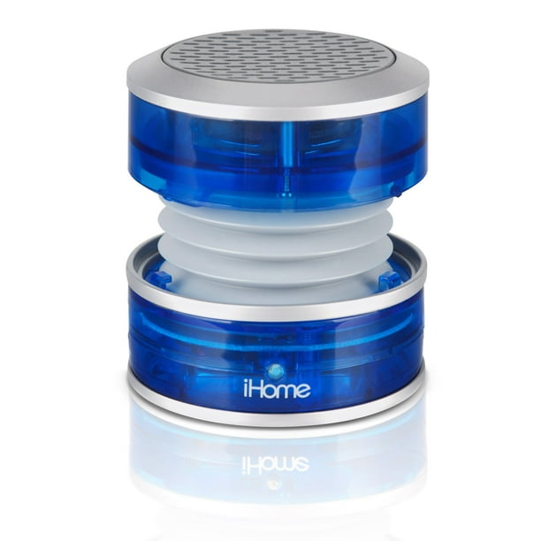 Crystal mini haut-parleurs rechargeables d'iHome - Bleu