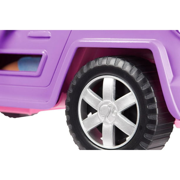 Barbie Voiture Buggy décapotable, Véhicule tout-terrain violet, Bleu et  Rose, Jouet pour enfant, GMT46