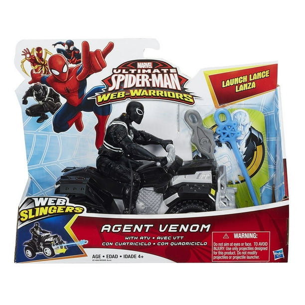 Marvel Ultimate Spider-Man Web Warriors - Figurine Agent Venom avec VTT