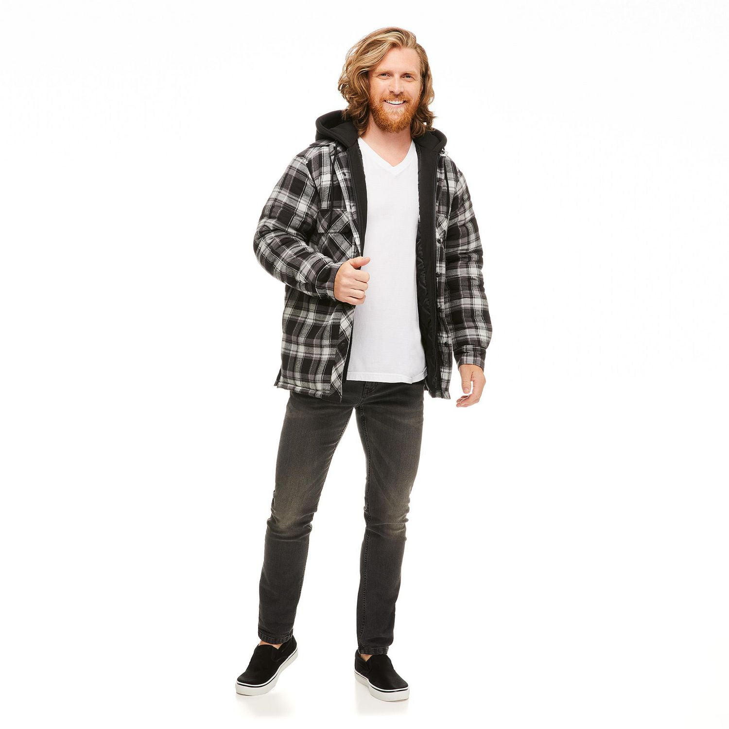 Hooded flannel jacket walmart hotsell