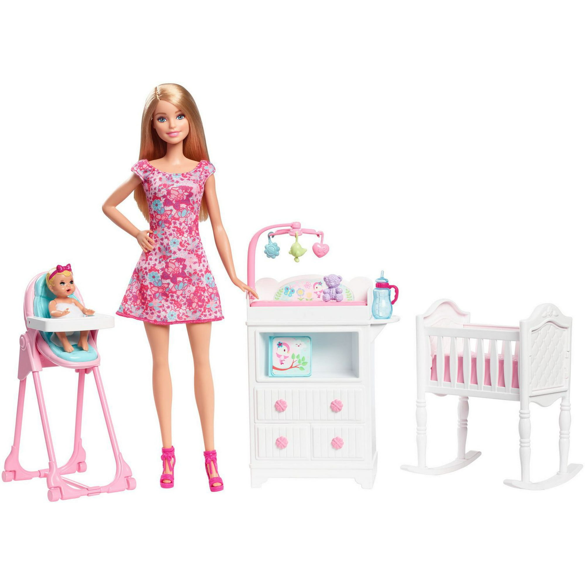  Barbie Skipper Doll & Playset with Accessories, Babysitting Set  Themed to Mealtime, Color-Change Toy Play : Toys & Games