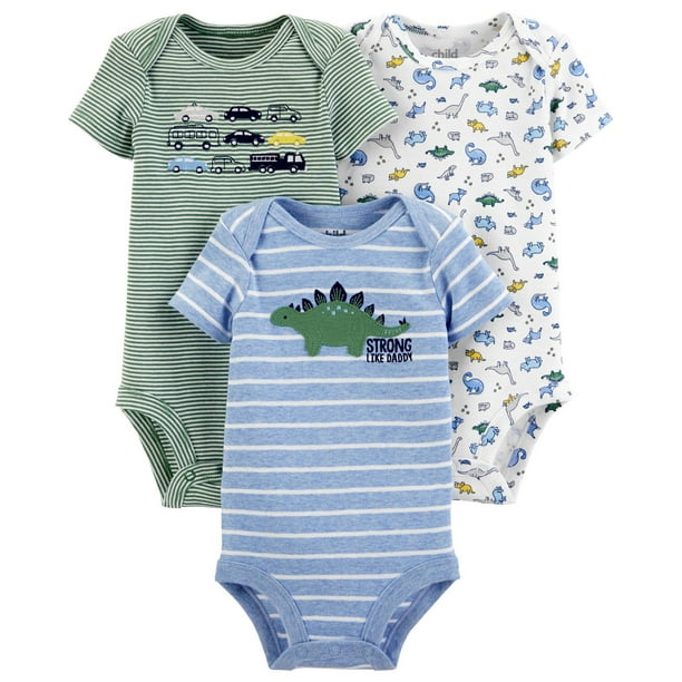 Child of Mine made by Carter's 3Pack Newborn Boys Bodysuits