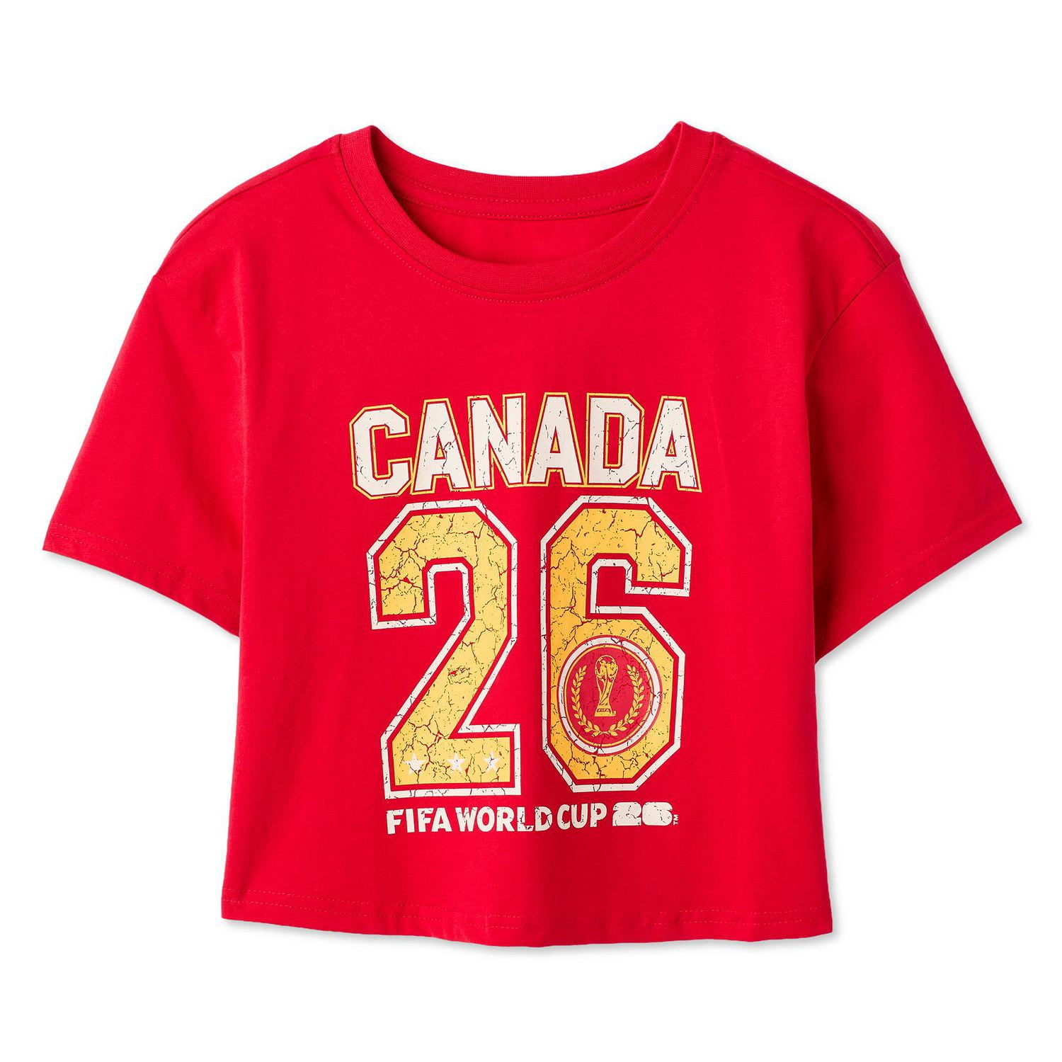 T-shirt écourté Coupe du monde féminine FIFA 2026 Canada pour femmes