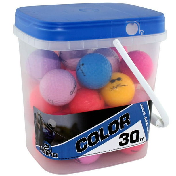 Chaudière de 30 balles de golf multicolores de Mulligan