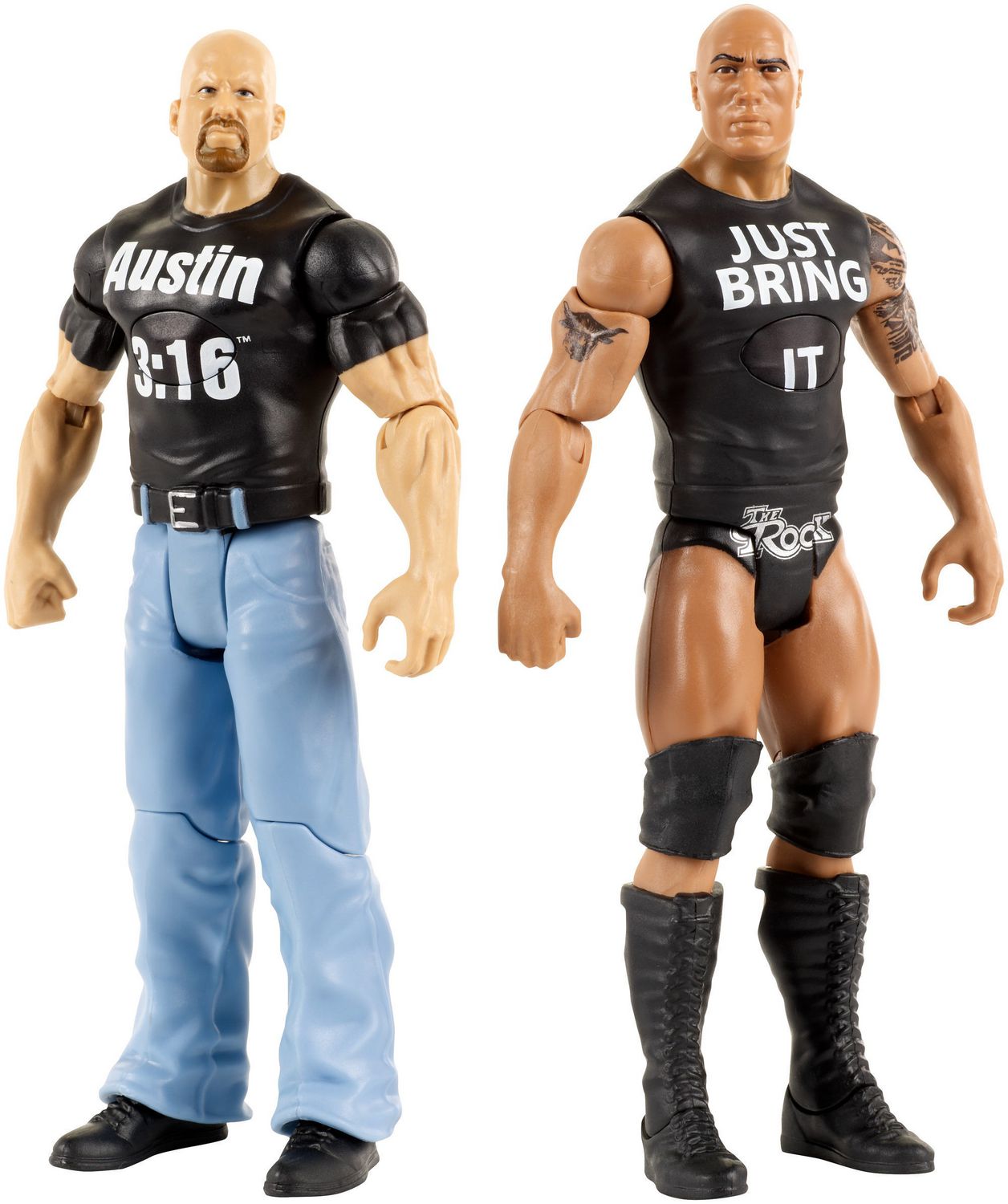 WWE Tough Talkers The Rock & Steve Austin 6-inch Figure 2-Pack