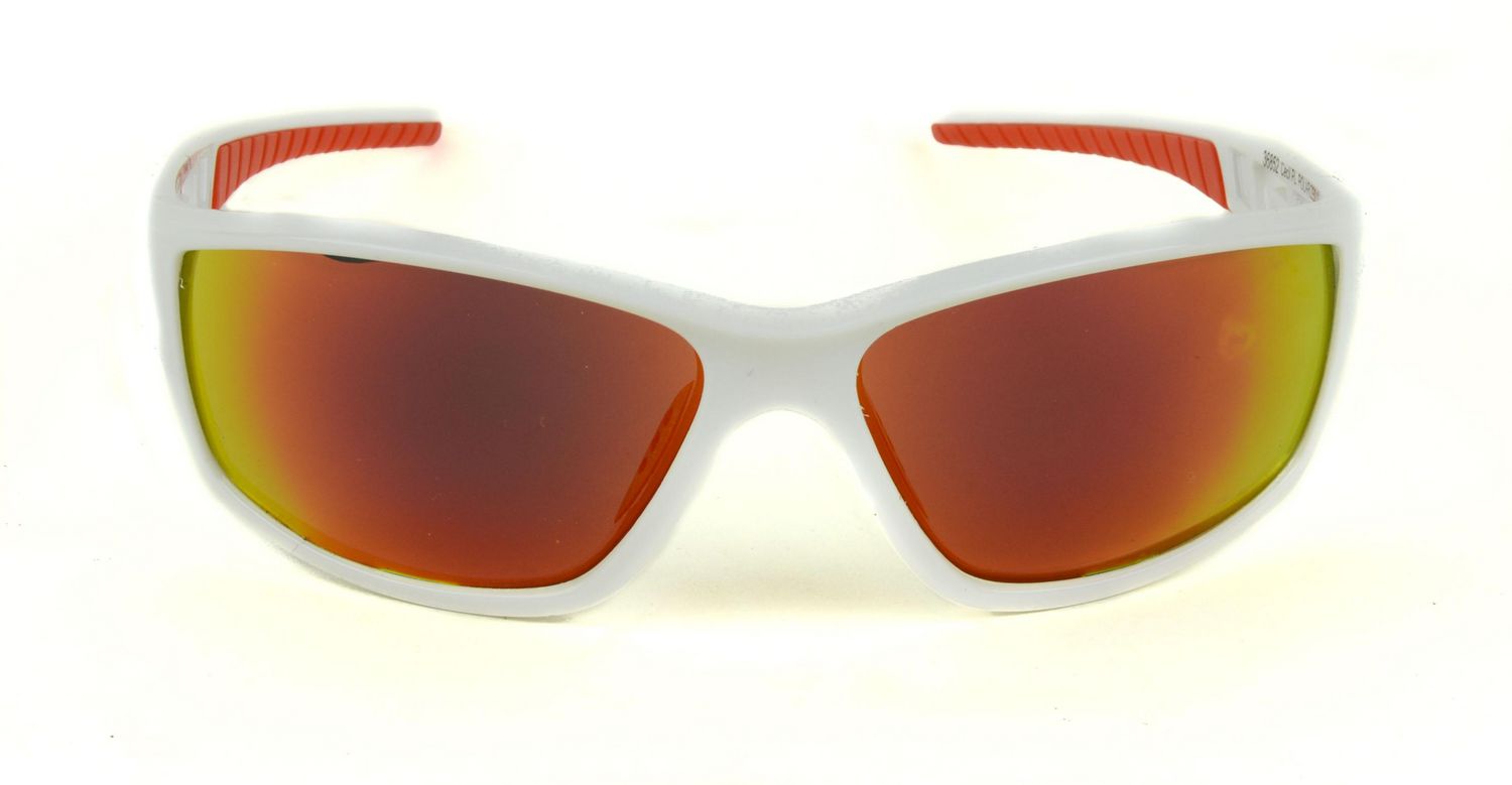 Athetic Works Polarized White Rectangular Sport Sunglasses 