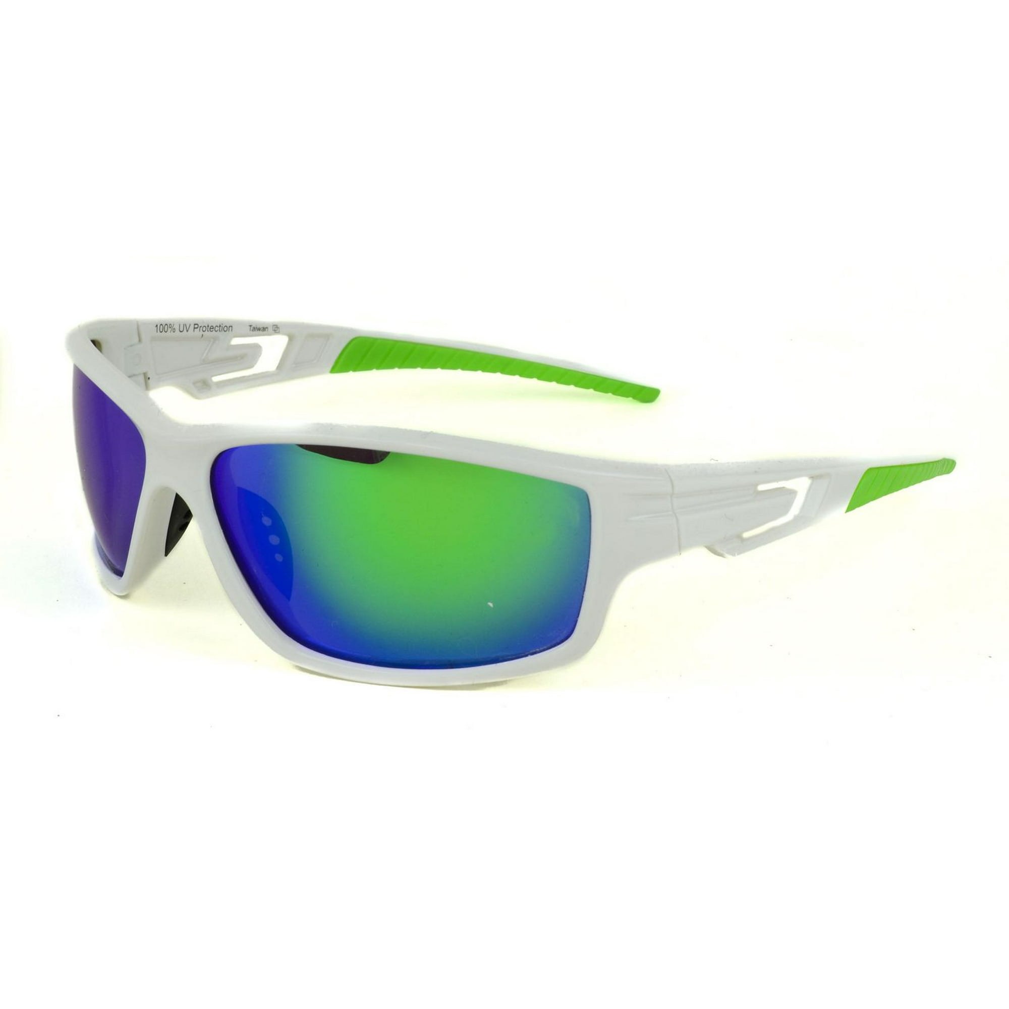 Athletic Works Mens Polarized White Sport Sunglasses 