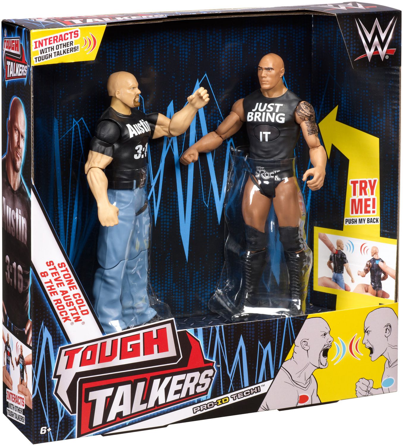 WWE Tough Talkers The Rock & Steve Austin 6-inch Figure 2-Pack