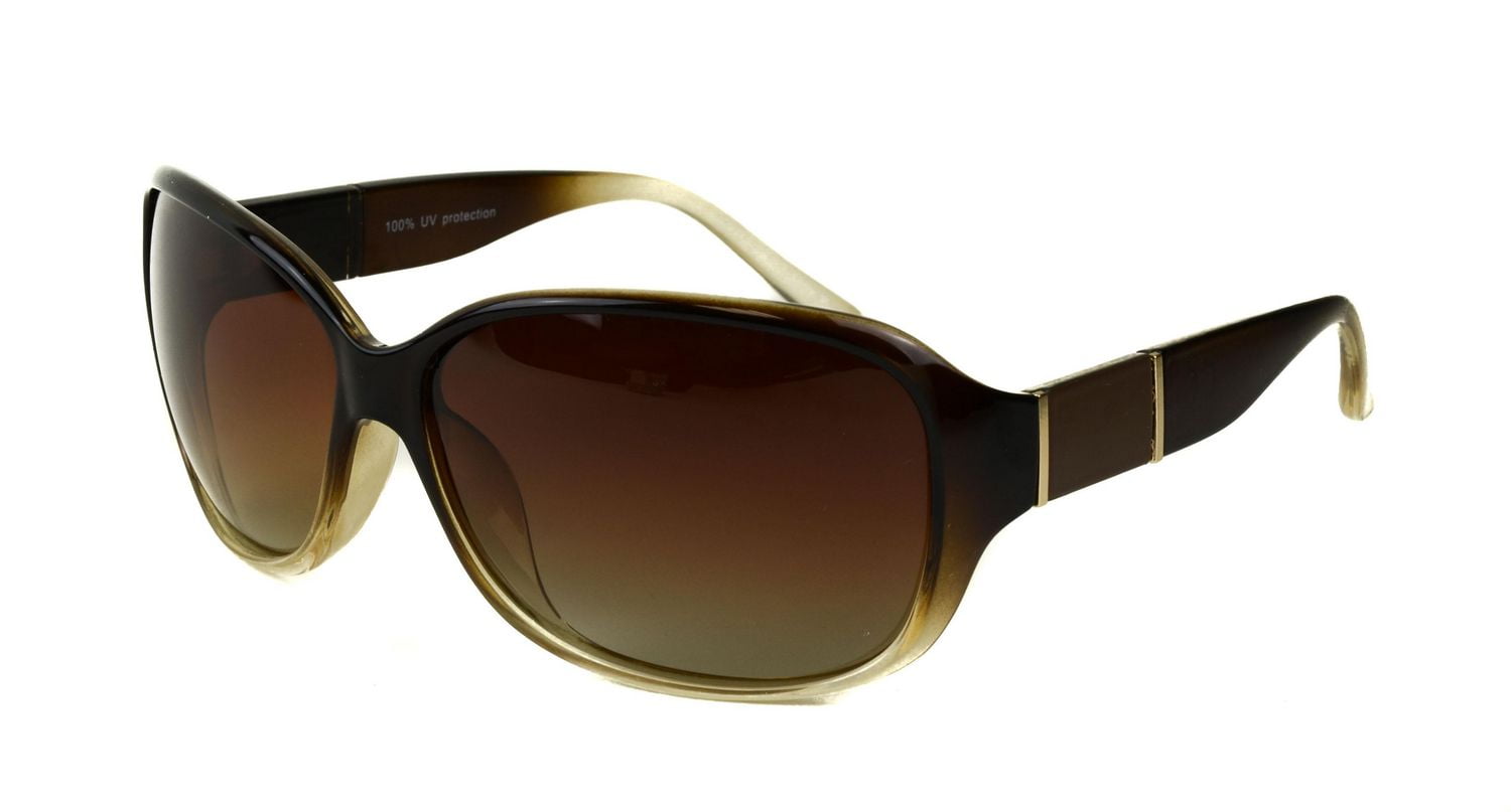 Womens Polarized Square Crystal Brown Sunglasses Walmart Canada