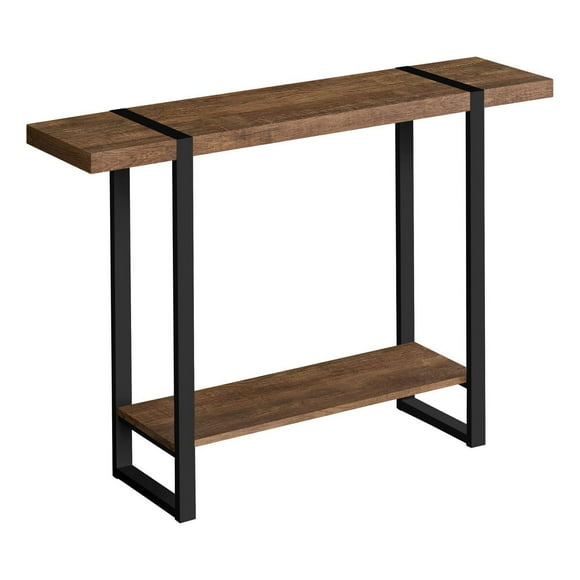 Monarch Specialties Accent Table, Console, Entryway, Narrow, Sofa, Living Room, Bedroom, Metal, Laminate, Brown, Black, Contemporary, Modern