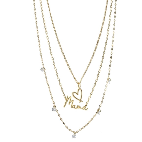 Luxury Designs Gold Plated Layered 3 pc Necklace