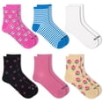 thumbnail image 4 of HOTSOX Women's 6 Pair Fashion Mid Crew Socks Size 4-10, 4 of 6