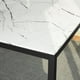 Homycasa Table de salle à manger 59 pouces pour 4 places – Faux marbre contemporain avec cadre en métal, Blanc – image 5 sur 7