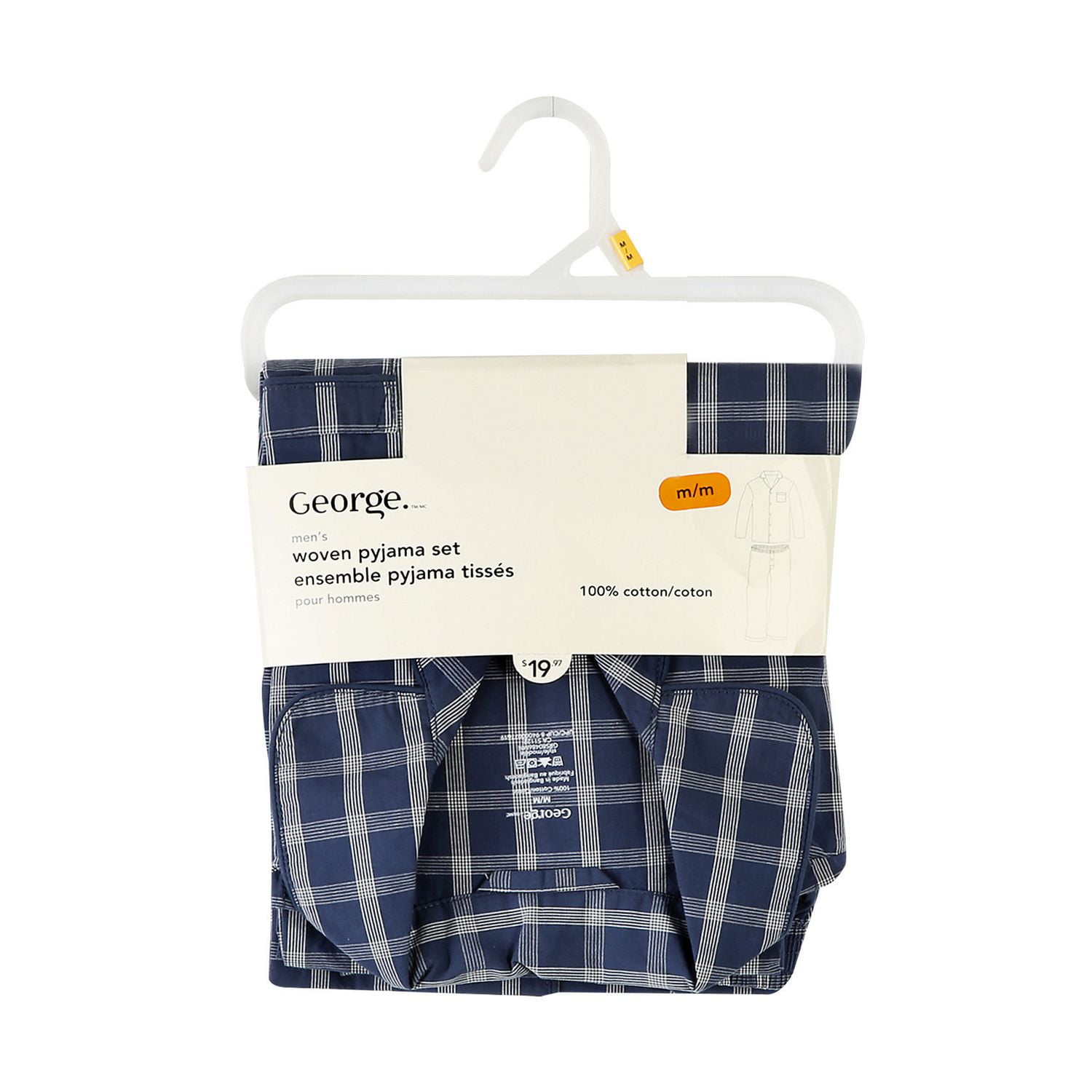 Ens. 2 pièces vêtements de nuit tissés George pour hommes