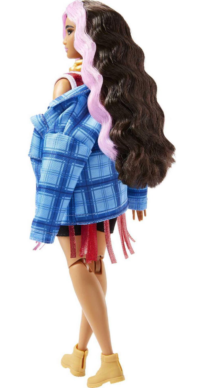 ​Barbie Extra Doll #13 in Basketball Jersey Dress & Accessories, with Pet  Corgi, Extra-Long Crimped Hair with Pink Streaks & Flexible Joints, Gift  for