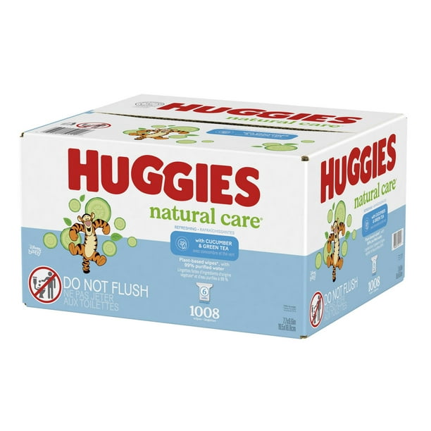 Lingettes pour bébés Huggies Natural Care Refreshing, PARFUMÉES
