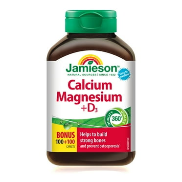 Jamieson Calcium Magnesium Plus Vitamin D3 Caplets