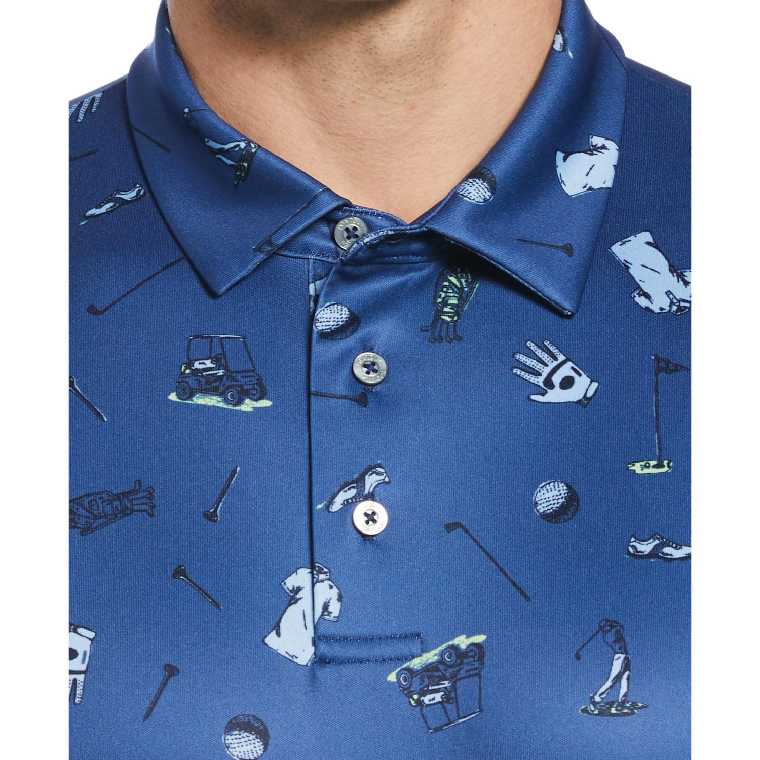 PGA TOUR APPAREL Polo de golf imprimé conversationnel pour hommes