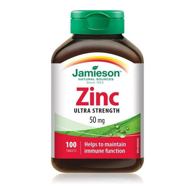 Jamieson Zinc 50 mg Tablets, 100 tablets