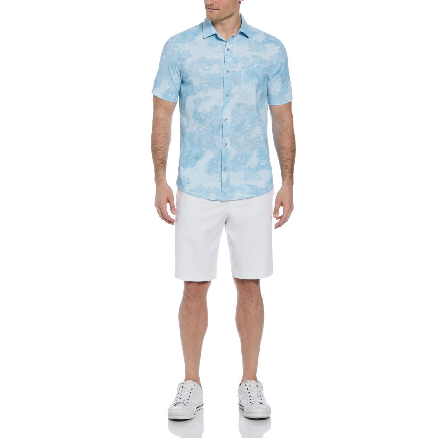 PGA TOUR APPAREL Chemise de golf à imprimé ciel abstrait pour hommes