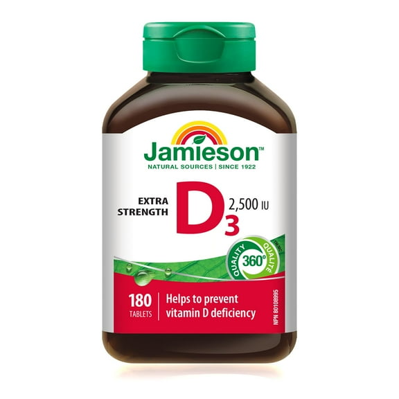 Jamieson Vitamin D3 2,500IU 180 Tablets