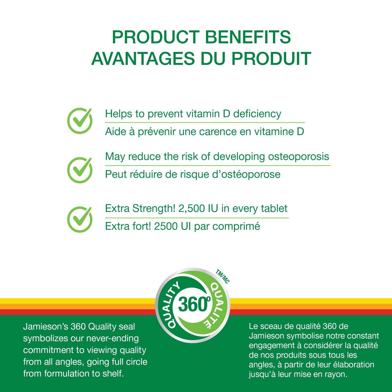 Jamieson Vitamin D3 2,500IU, 180 Tablets