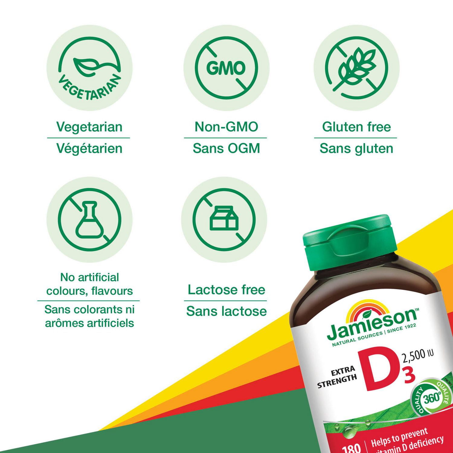 Jamieson Vitamin D3 2,500IU, 180 Tablets