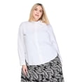 thumbnail image 1 of Lane Bryant Women's Plus Linen-Blend Button-Up Shirt, 1 of 6