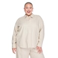 thumbnail image 1 of Lane Bryant Women's Plus Linen-Blend Button-Up Shirt, 1 of 6