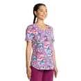 thumbnail image 2 of Scrubstar Women's Love is Smurf V-Neck Print Scrub Top, 2 of 4