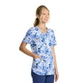 thumbnail image 2 of Scrubstar Women's Tie Dye Dogs V-Neck Print Scrub Top, 2 of 4