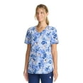 thumbnail image 3 of Scrubstar Women's Tie Dye Dogs V-Neck Print Scrub Top, 3 of 4