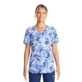thumbnail image 1 of Scrubstar Women's Tie Dye Dogs V-Neck Print Scrub Top, 1 of 4