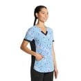 thumbnail image 2 of Scrubstar Women's Leopard Hearts V-Neck Print Scrub Top, 2 of 4