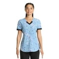 thumbnail image 1 of Scrubstar Women's Leopard Hearts V-Neck Print Scrub Top, 1 of 4