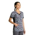 thumbnail image 2 of Scrubstar Women's Wellness Icons V-Neck Print Scrub Top, 2 of 4