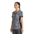 thumbnail image 3 of Scrubstar Women's Wellness Icons V-Neck Print Scrub Top, 3 of 4