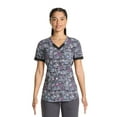 thumbnail image 1 of Scrubstar Women's Wellness Icons V-Neck Print Scrub Top, 1 of 4
