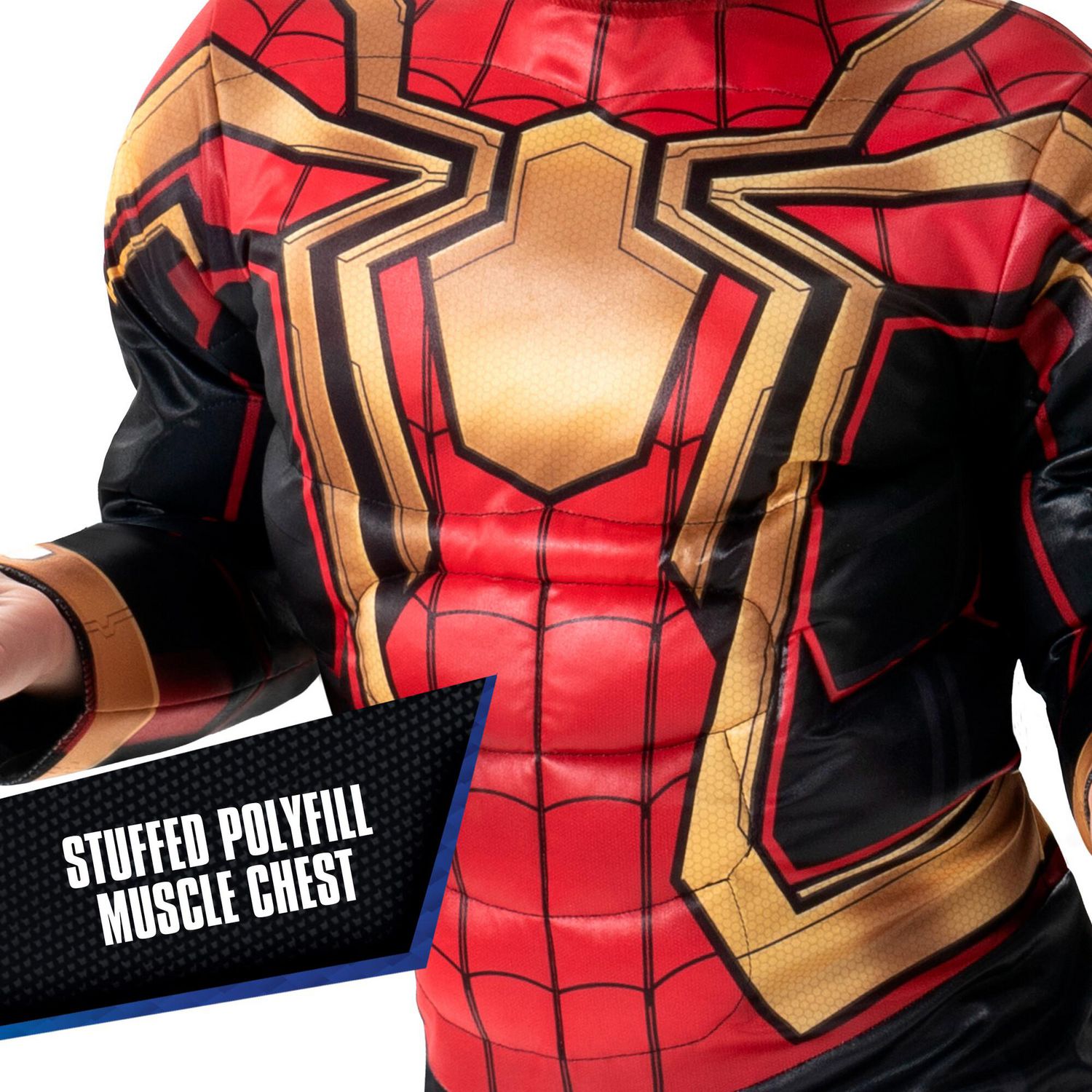 Costume Disney Marvel Spider-Man Peter Parker, tout-petits et enfants,  combinaison rembourrée bleue/rouge avec masque, choix de tailles