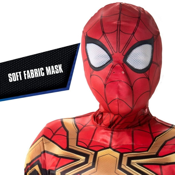 MARVEL'S SPIDER-MAN INTEGRATED SUIT QUALUX COSTUME (ENFANT) - Combinaison  en jersey de polyester farcie de polyfill et masque en tissu 