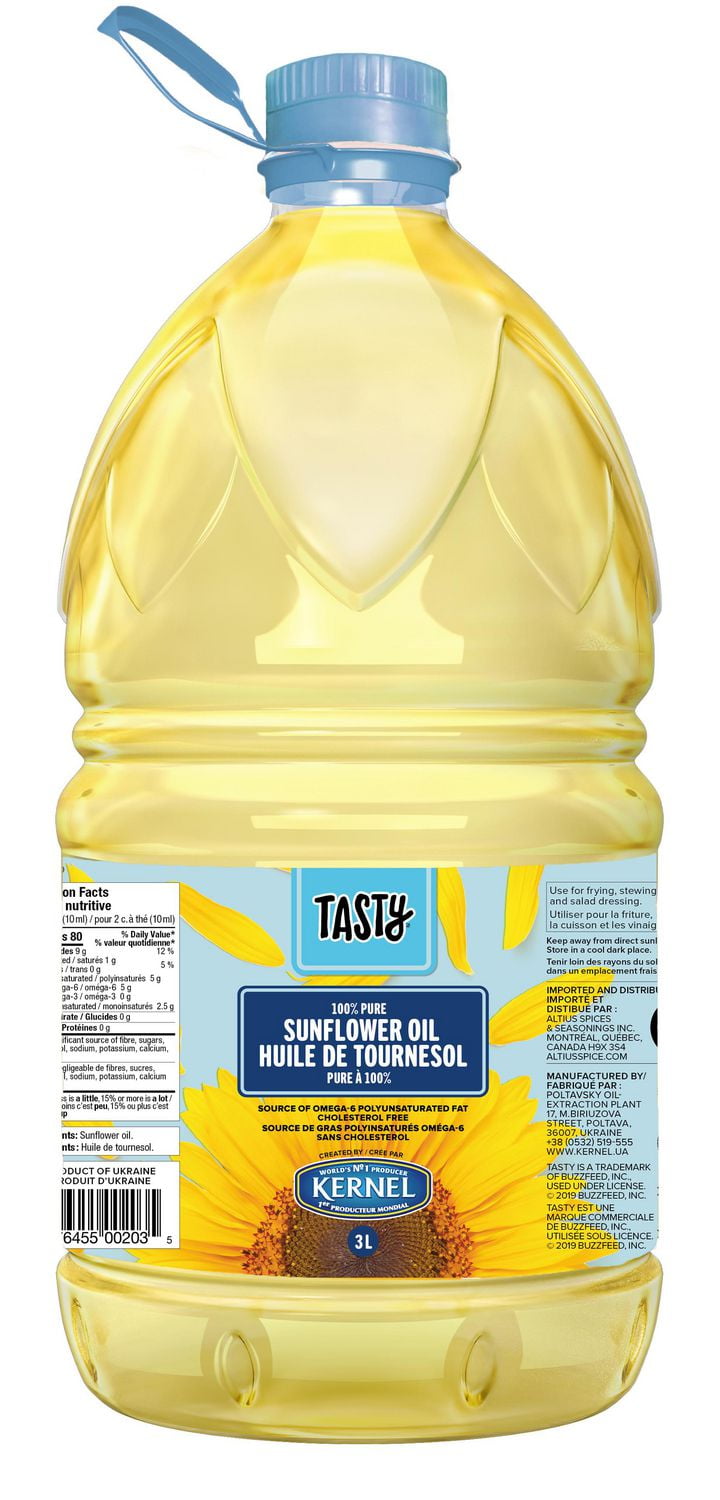 Tasty 100 Pure Sunflower Oil by Kernel Walmart Canada