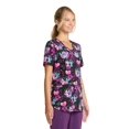 thumbnail image 2 of Scrubstar Women's Alien Amore V-Neck Print Scrub Top, 2 of 4