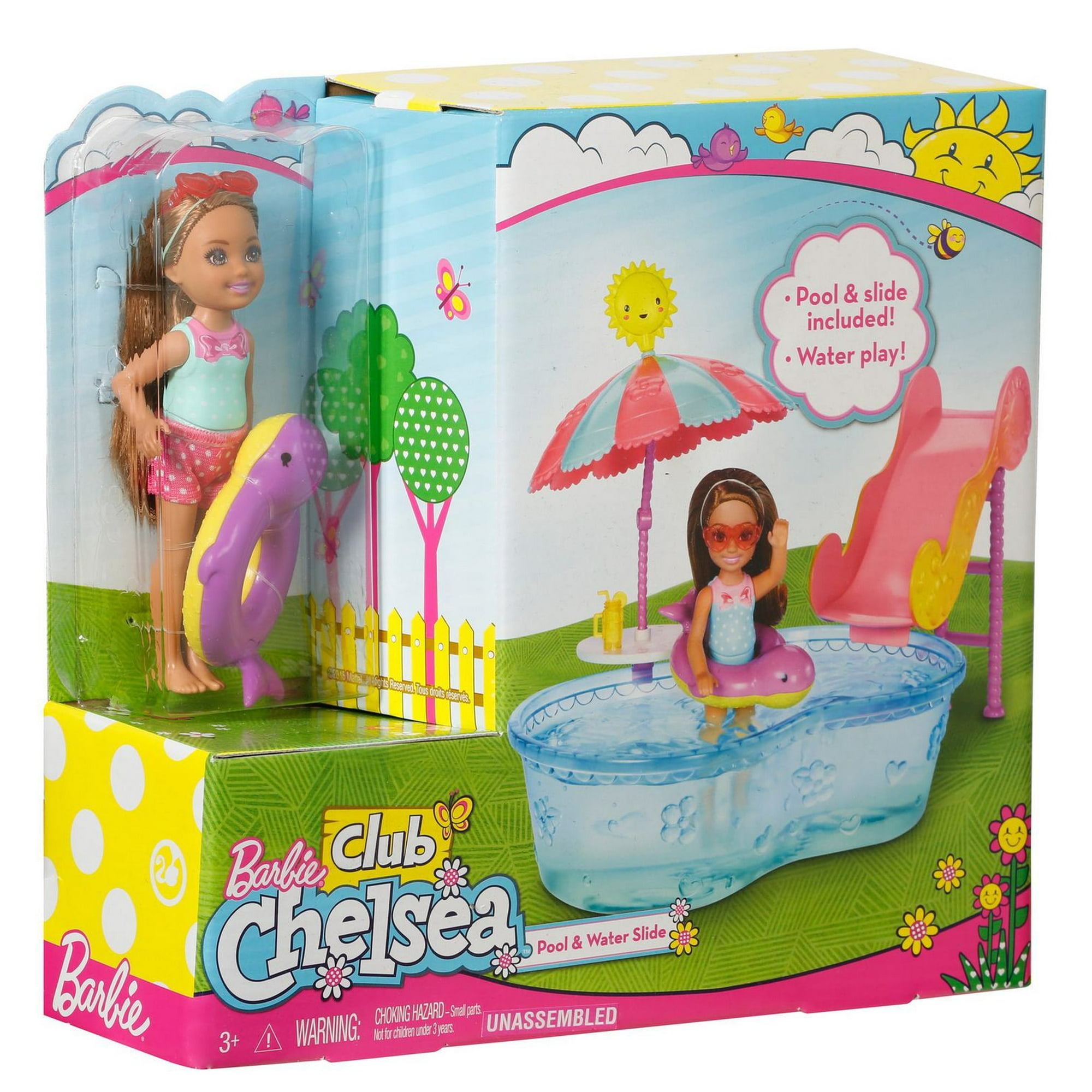 Barbie Baby and Barbie Water Fun: Swimming Pool, Waterslide, and