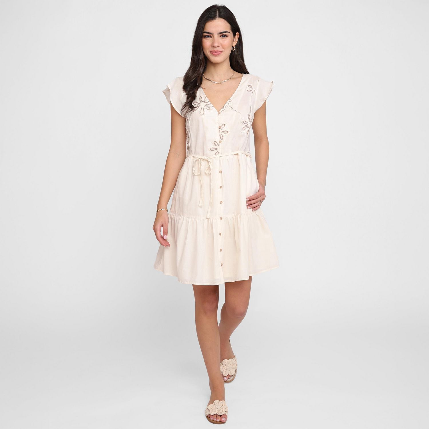 Devoted, Robe brodée à fleurs, tailles TP TG