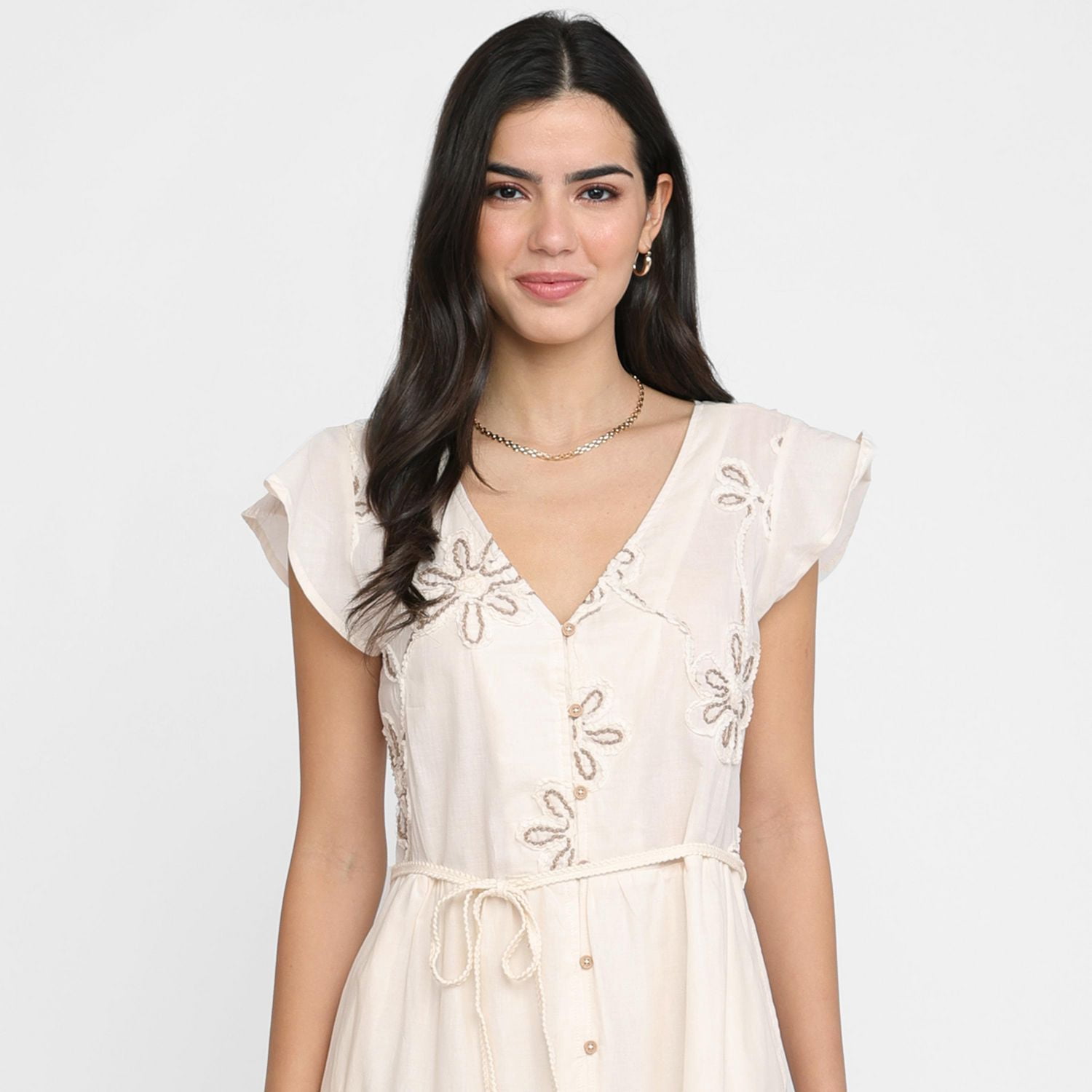 Devoted, Robe brodée à fleurs, tailles TP TG