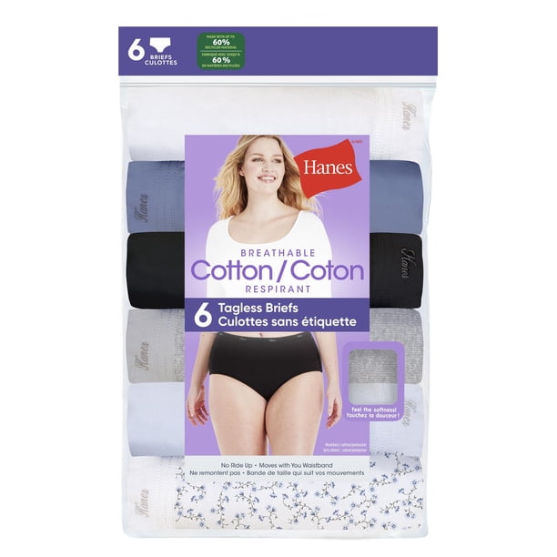 Hanes Lot De 6 Chaussettes Décontractées Légères Femme – Respirantes, Confort Température Adaptative