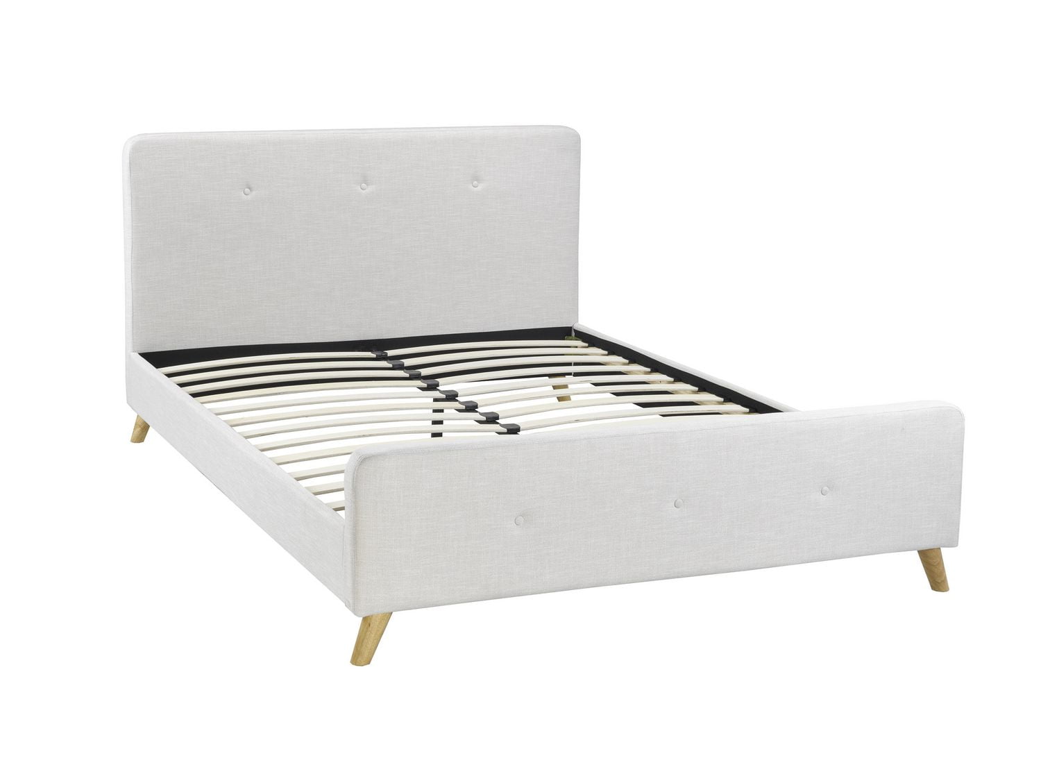 Brassex Inc Tufted Full Size Platform Bed Frame, Beige Walmart Canada