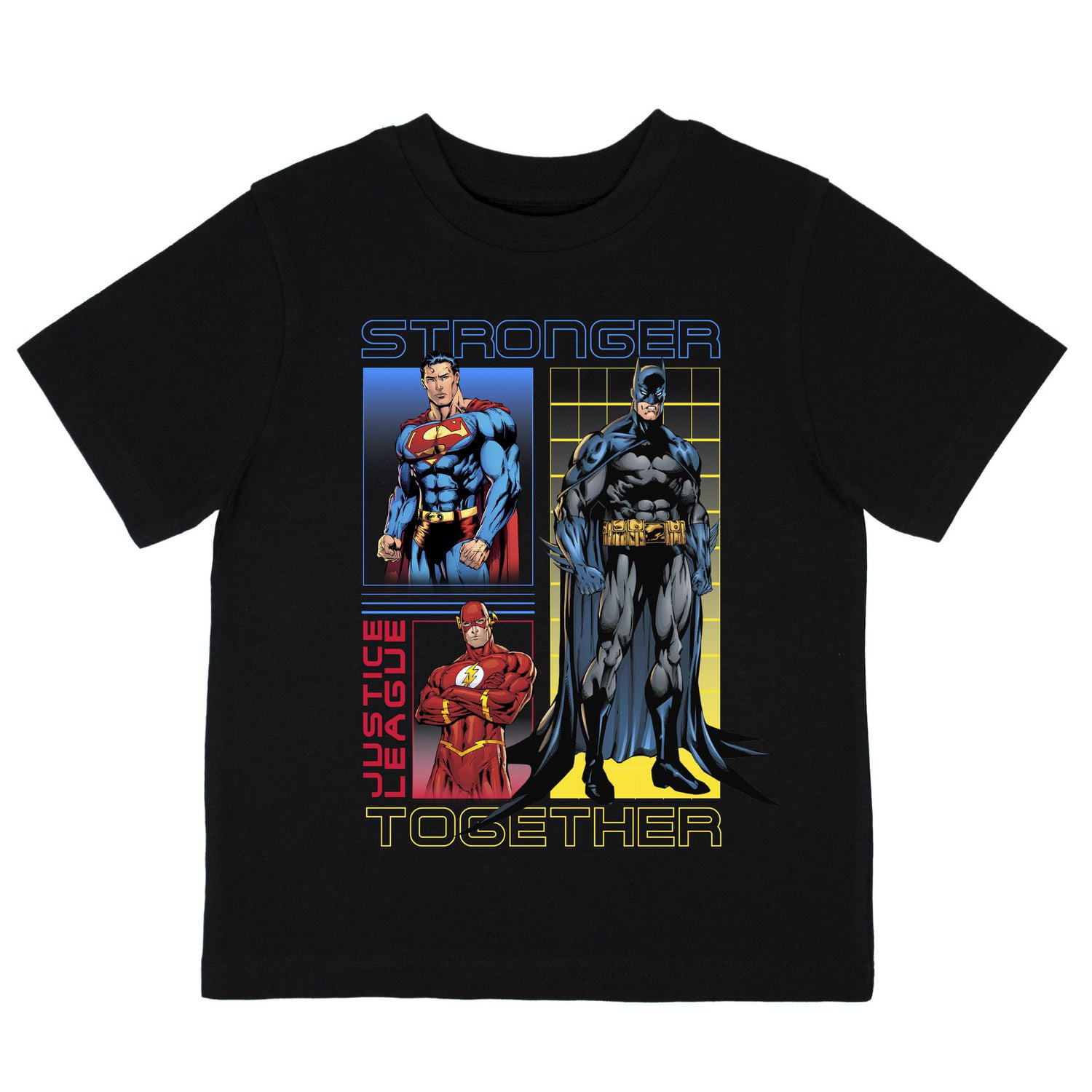 Justice League Boy's Short Sleeve crew neck T-Shirt, Sizes XS to XL