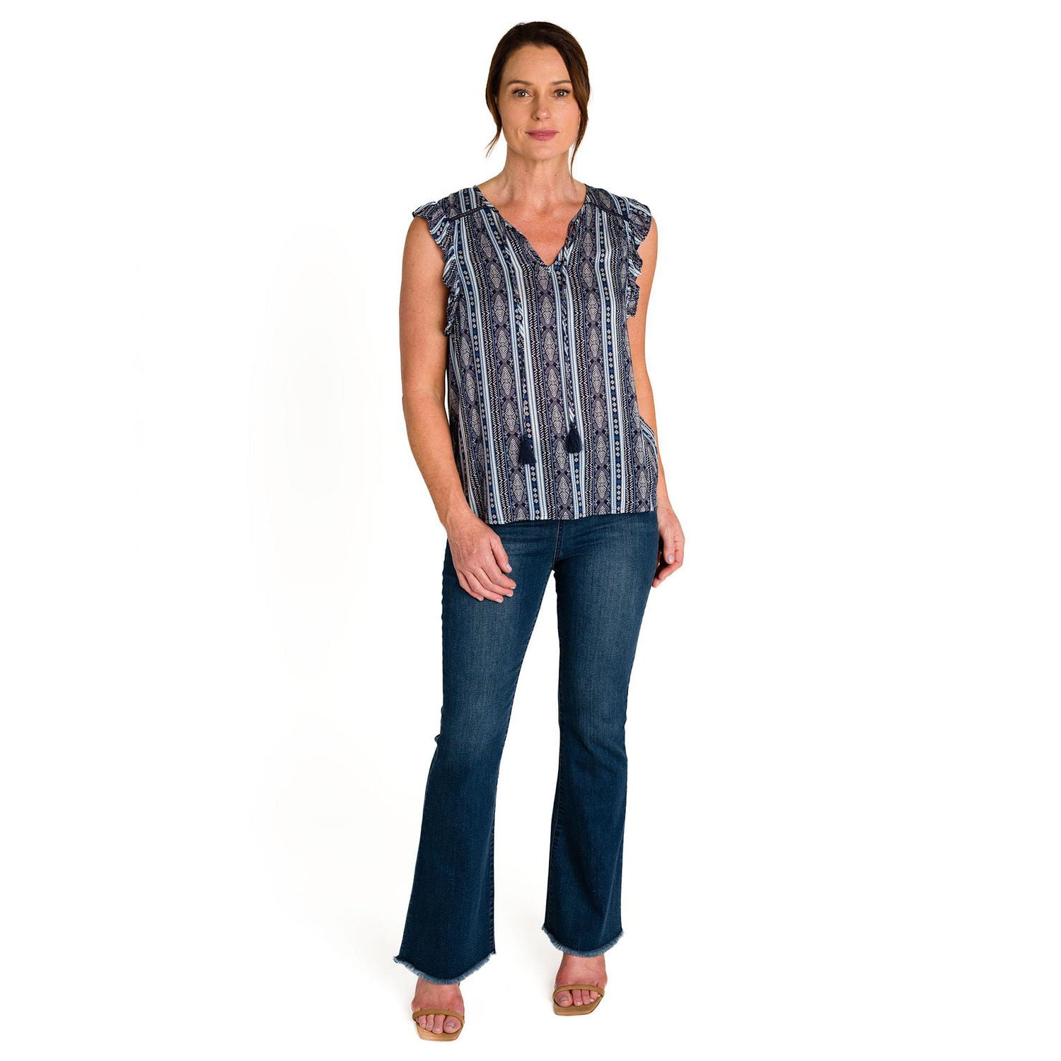 IVY Chemisiere Sans Manches A Col En V